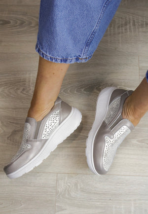 G Comfort - S 2723 Silver Loafer