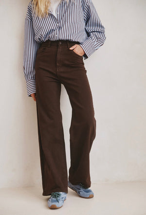 Anna - Chocolate Brown Jeans
