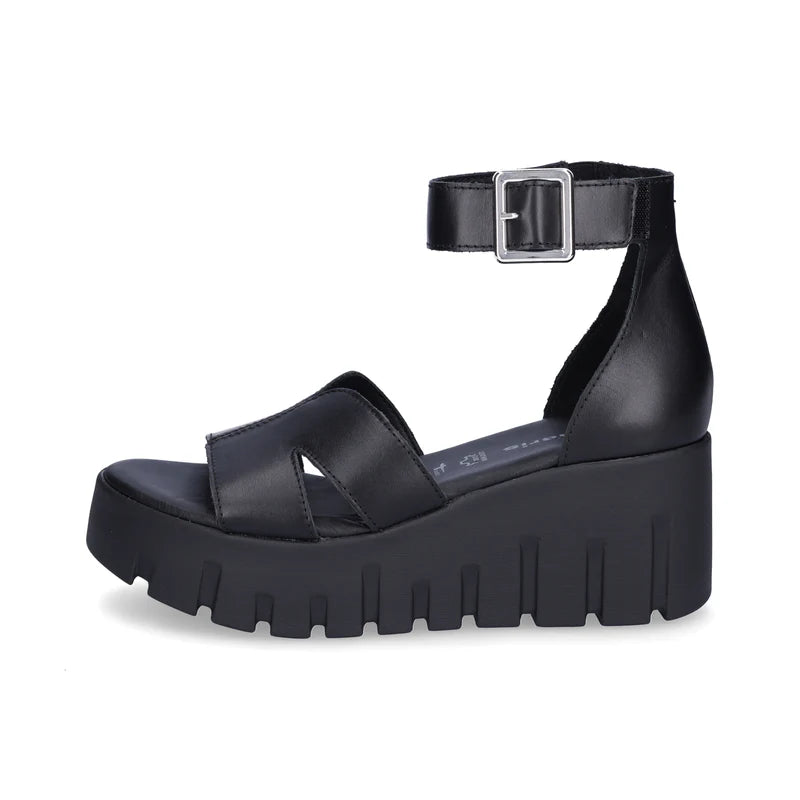 Tamaris - 28701 Black Platform Sandal