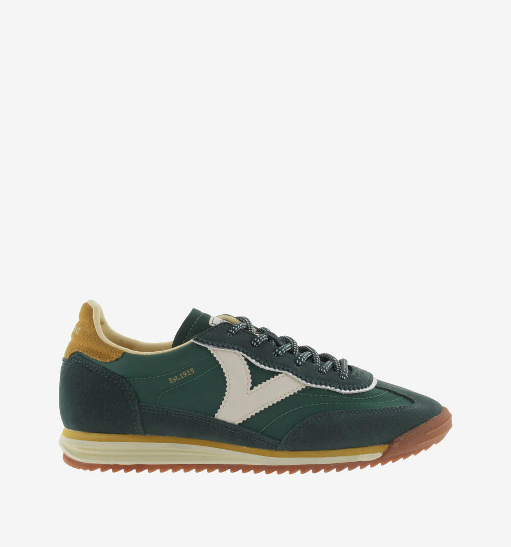 Victoria - 1 158101 Green Retro Trainer