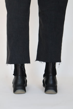 Wonders - C-7632 Black Suede Zip Ankle Boot