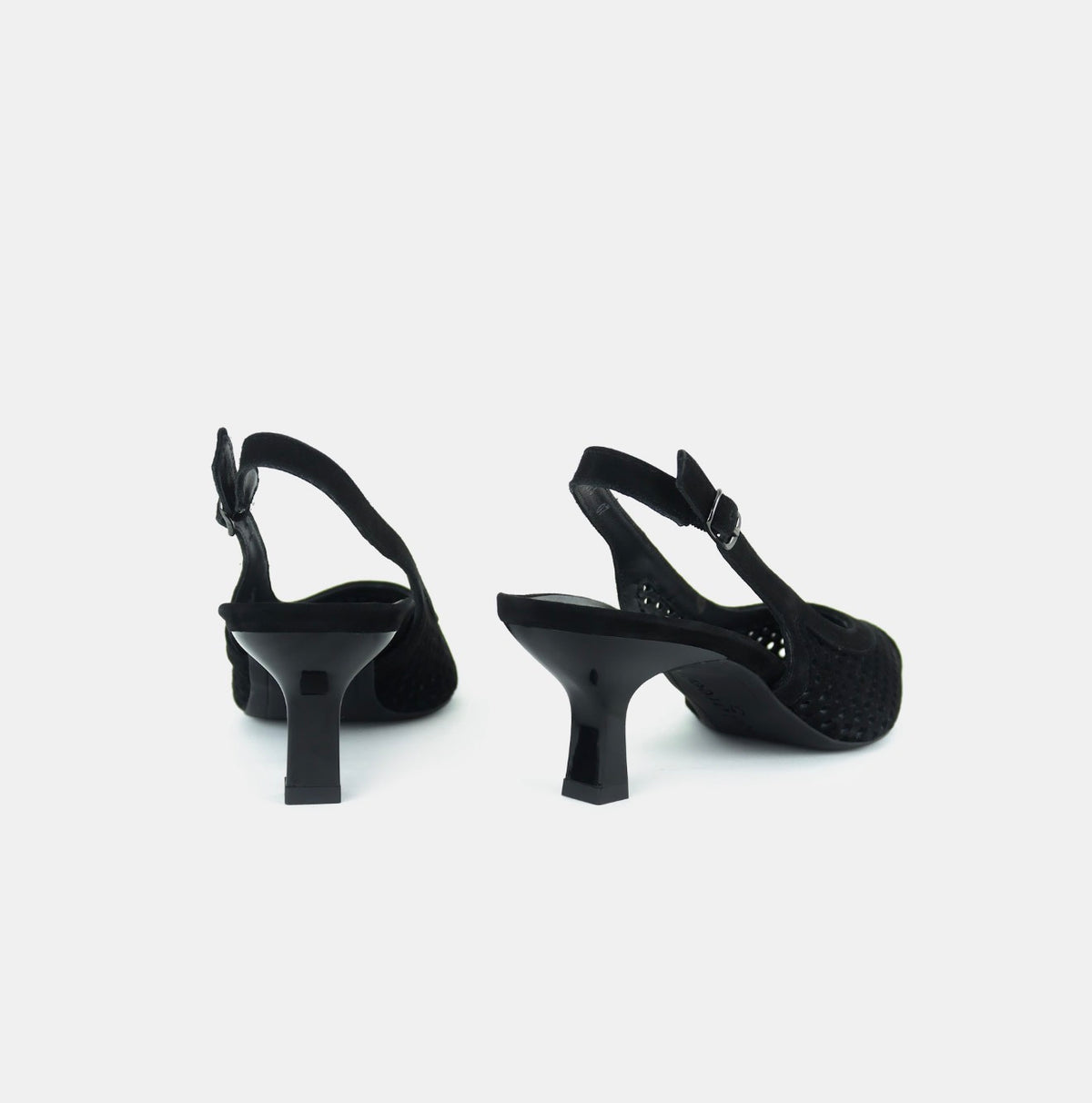 Paul Green - 6222 Black Kitten Heel Slingback