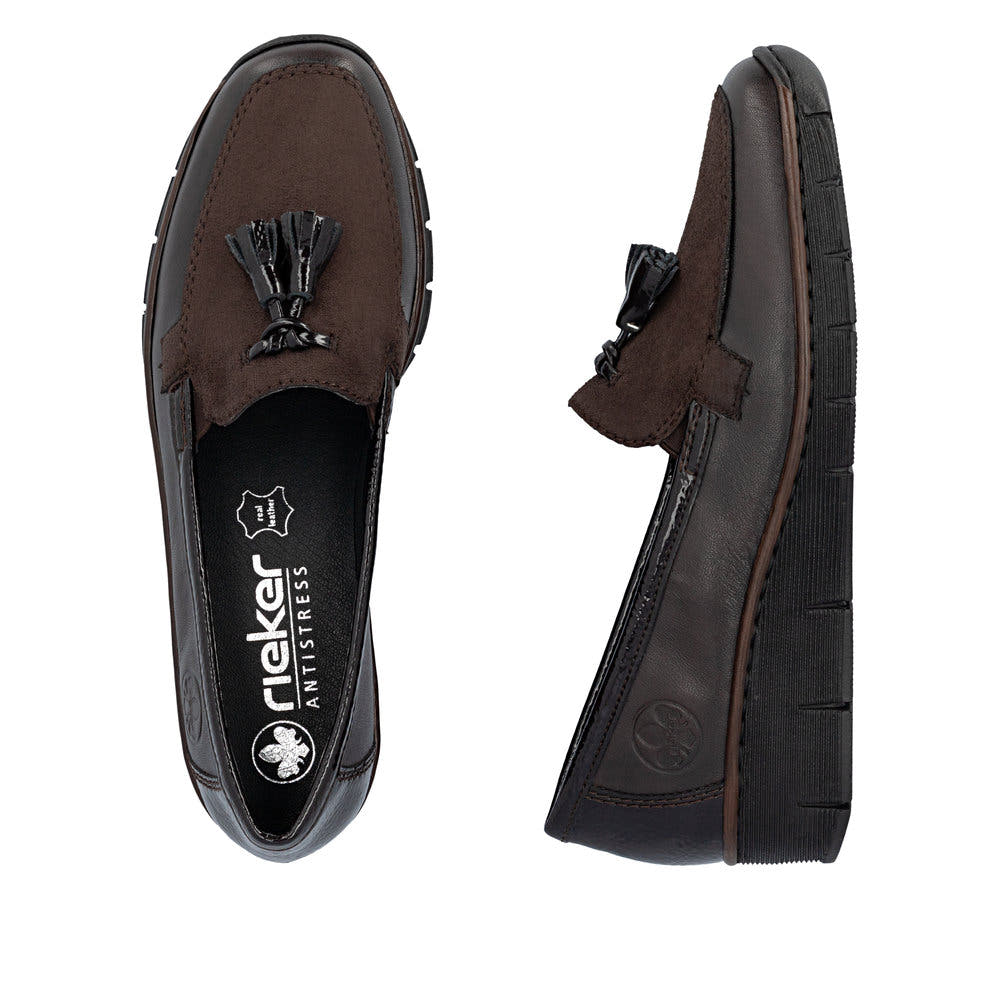 Rieker - 53771 Brown Wedge Loafer