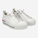 Paul Green - 5017 White and Nautical Slip On Trainers