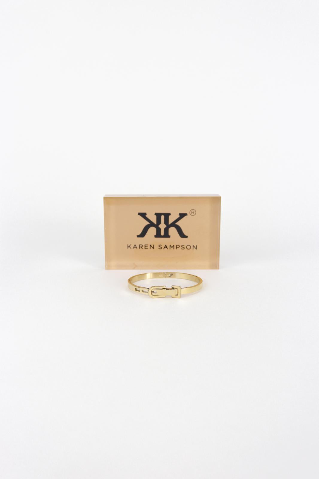 Karen Sampson - J11660 Gold Buckle Bracelet