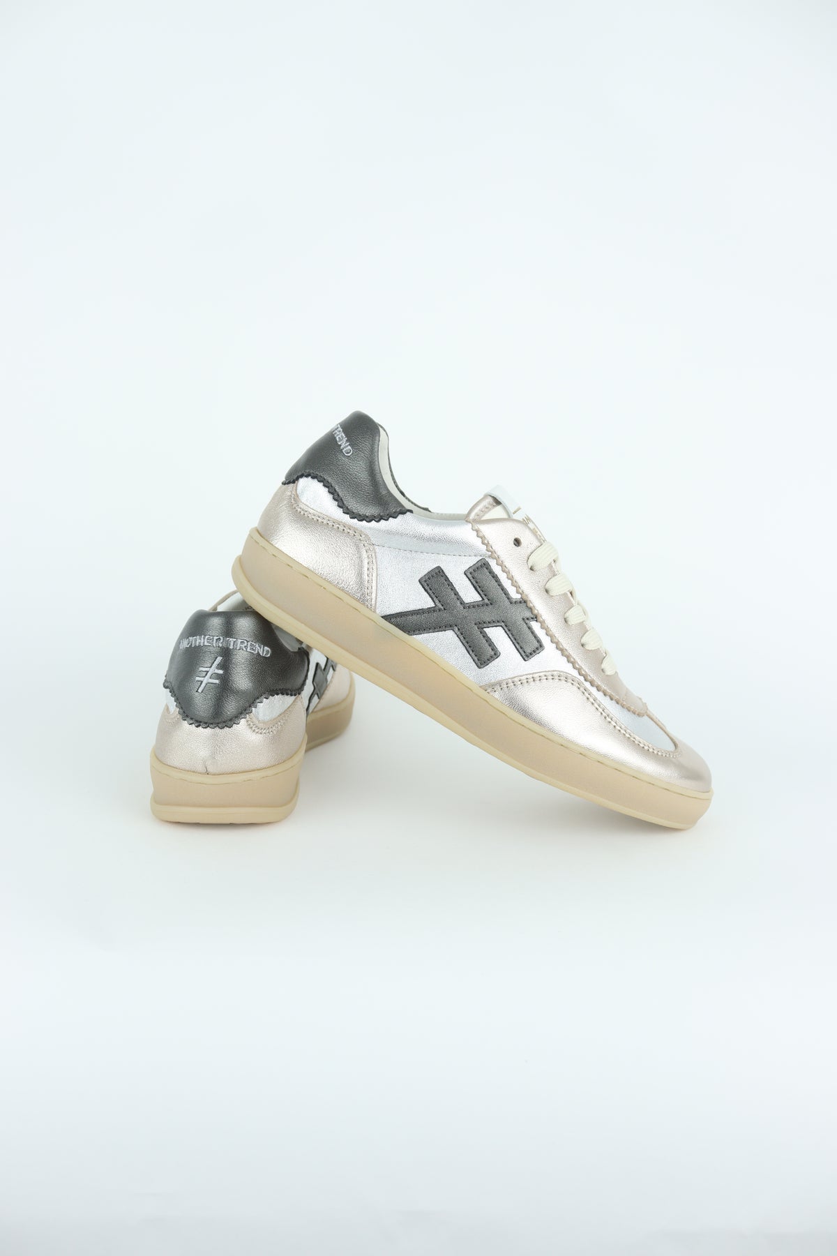 Another Trend - A032 Metal Gold and Silver Trainer