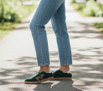 Back 70 - [Shelly] Green & Tan Suede Trainer