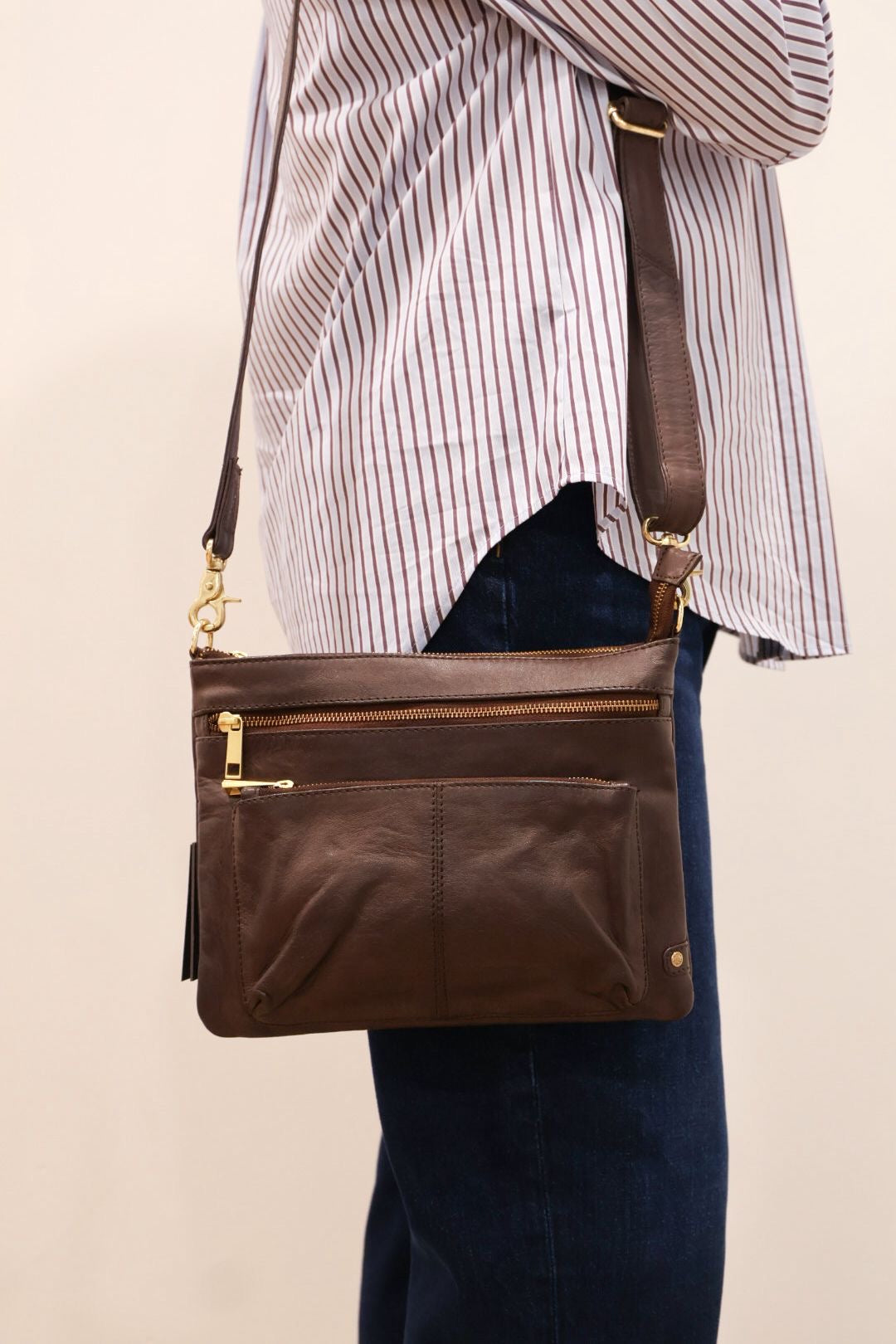 Depeche - 16836 Brown Crossbody Bag