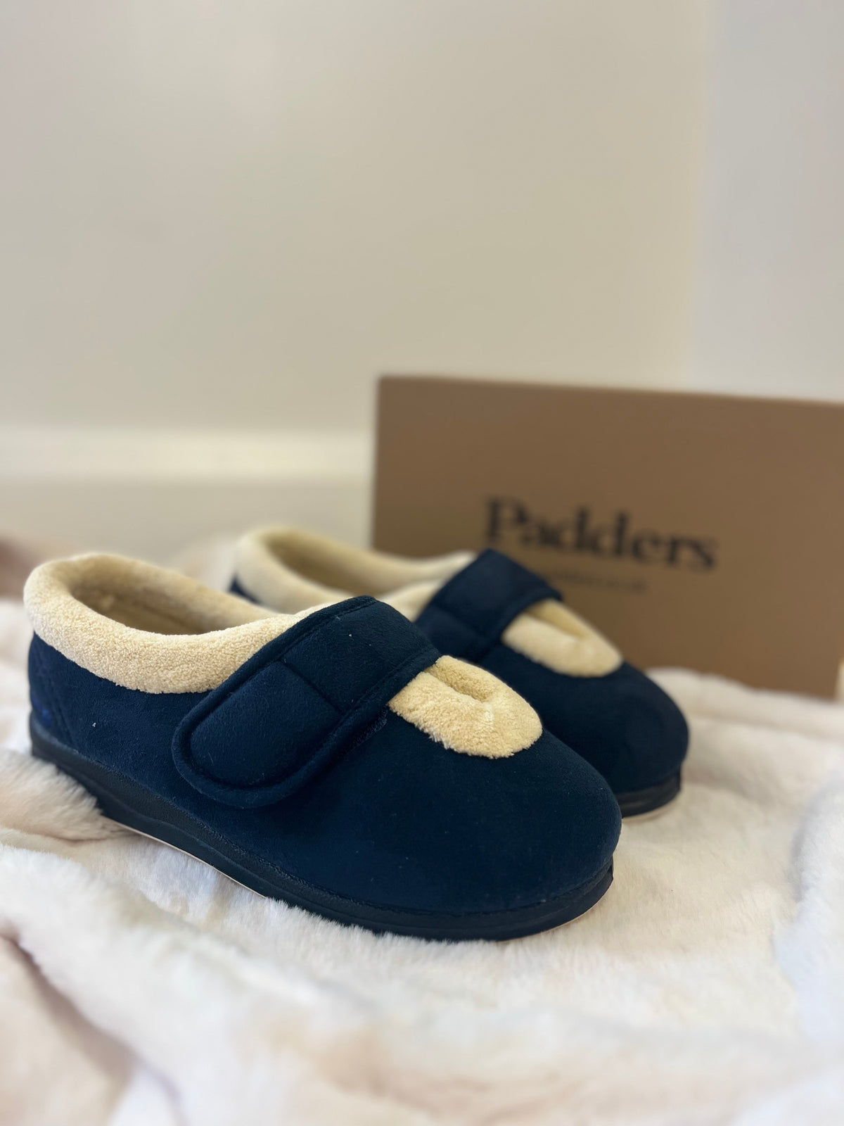 Padders - Trixie Navy Velcro Slipper