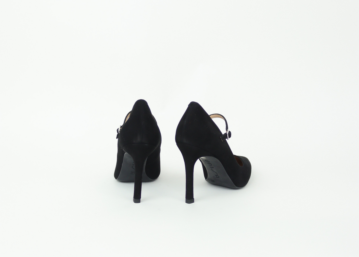 Unisa - Tuchel Black Suede Court Shoe