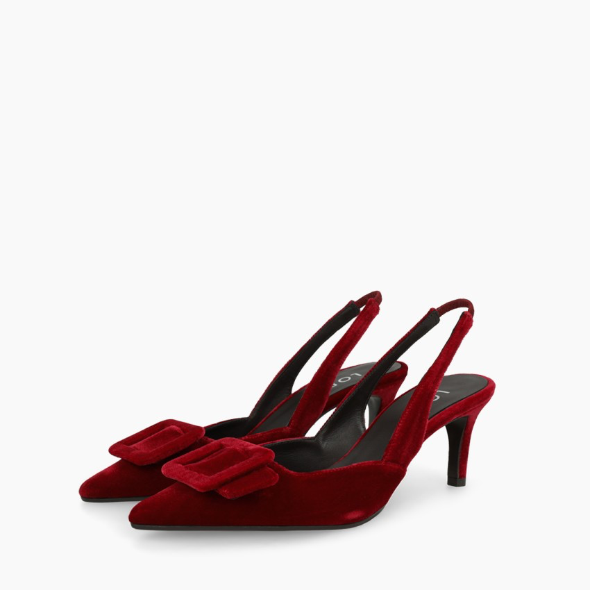 Lodi - Nestor Red Velvet Slingback