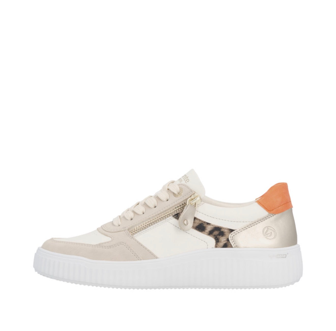 Remonte - D3E05 Cream Multi Zip Trainer