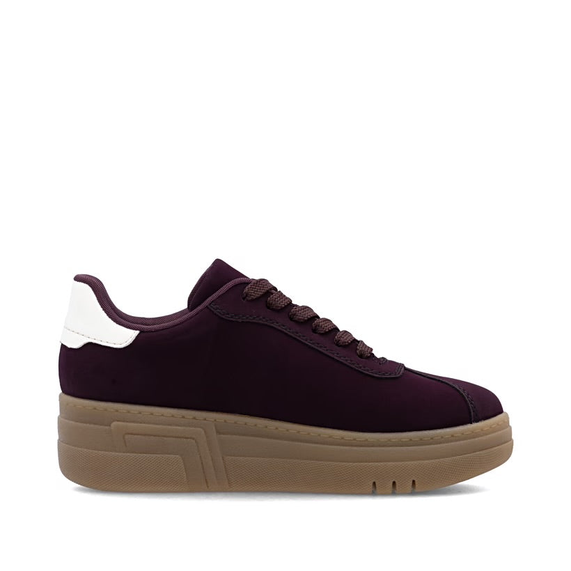 Rieker - M7601 Burgundy Platform Trainer