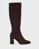 Wonders - M-5441 Brown Sock Block Heel Boot