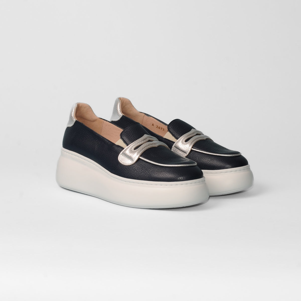 Wonders - A-2671 Navy Wedge Loafer