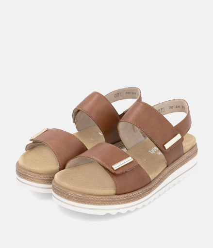 Remonte - D0Q59 Tan Flatform Sandal