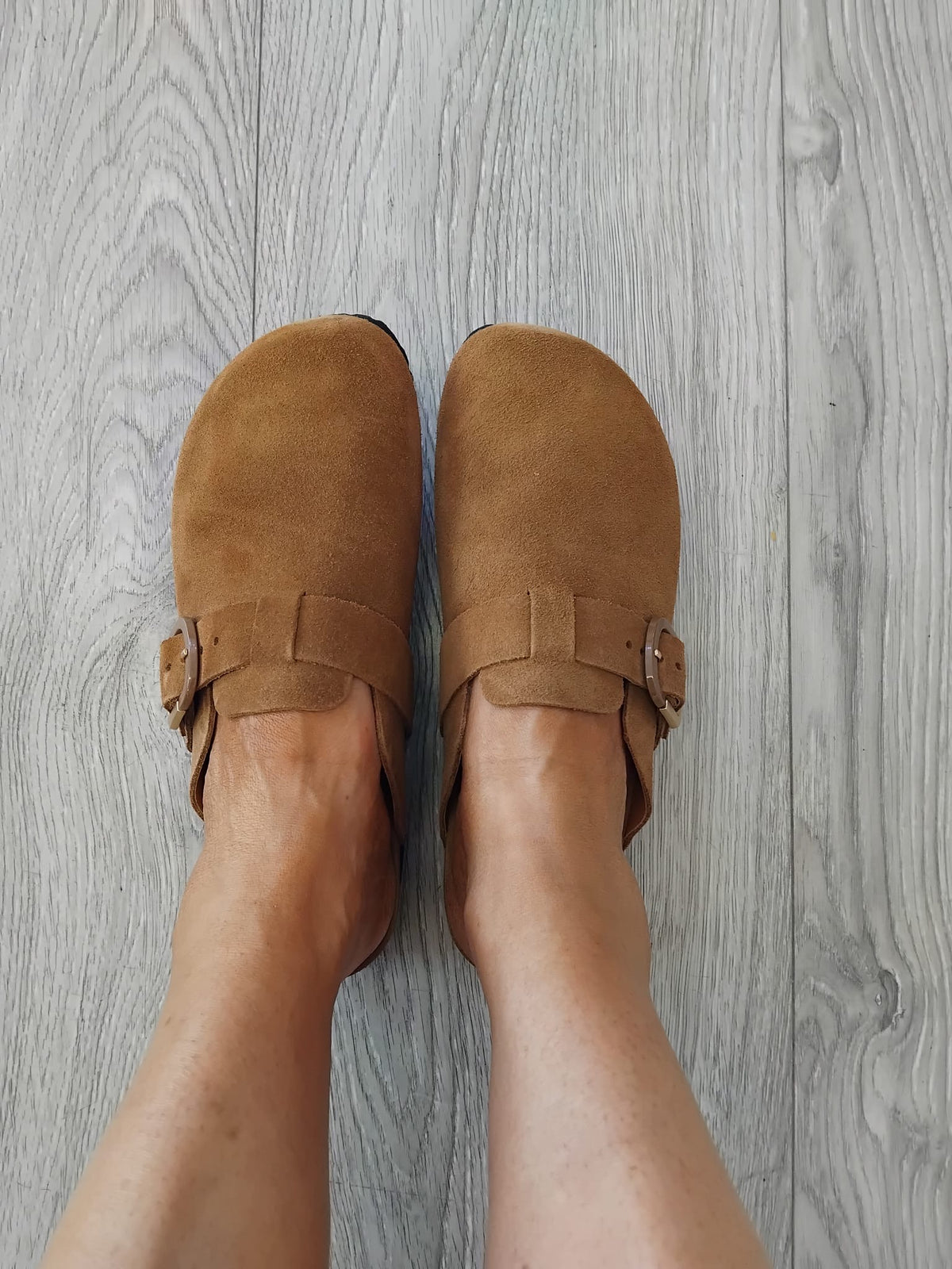 Tamaris - 27600 Tan Leather Suede Mule