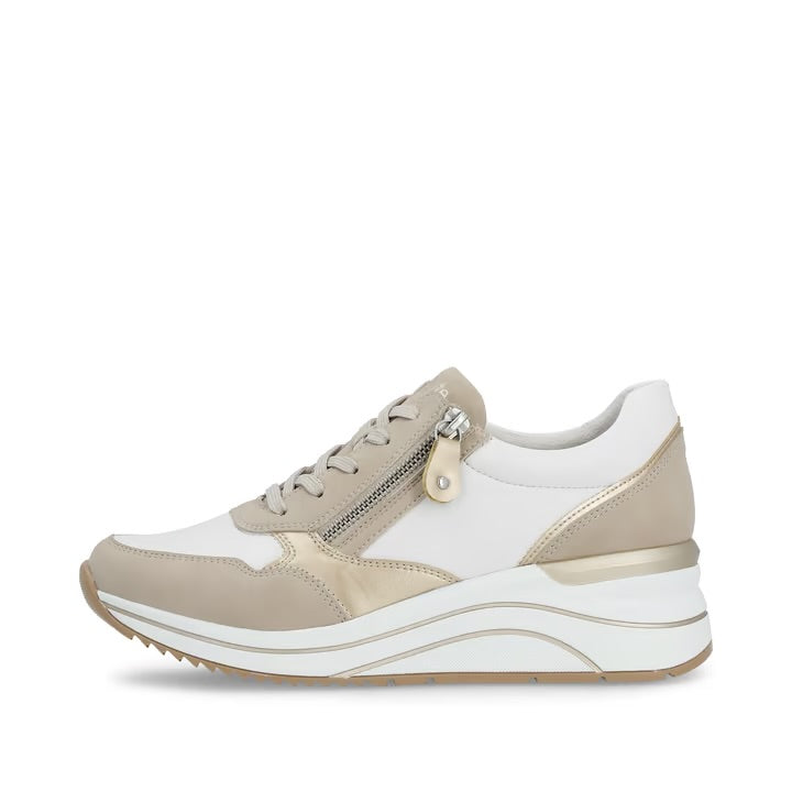 Remonte - D0T01 Beige Zip Trainer