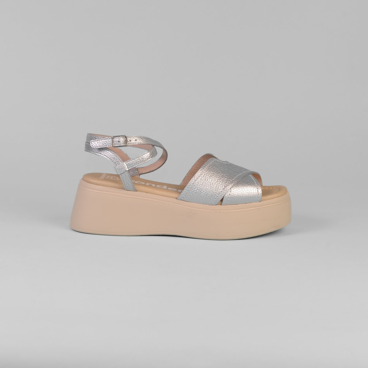 Wonders - A-3712 Silver Platform Sandal