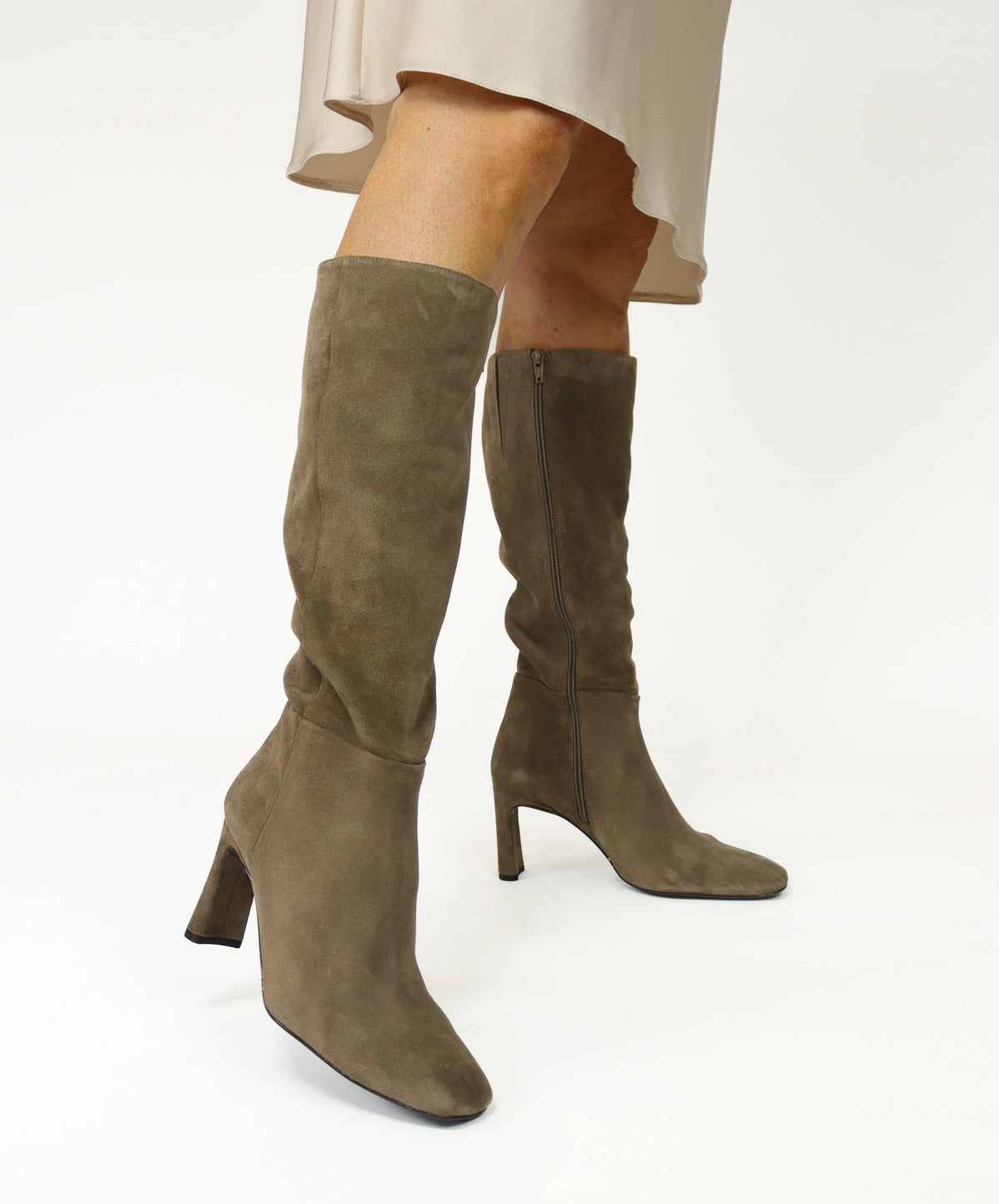 Unisa - Wolcot Taupe Suede Knee High