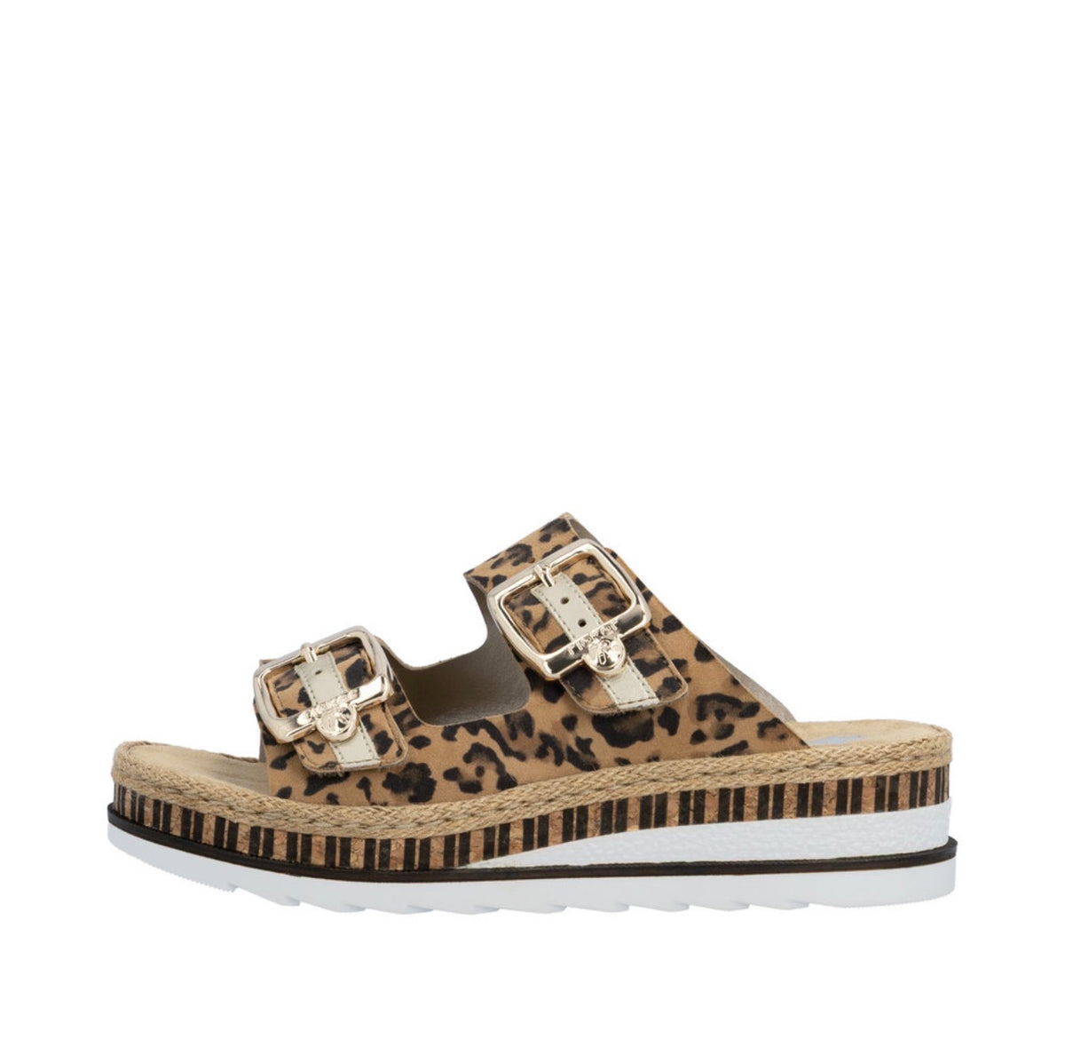 Rieker - V7955 - Leopard Wedge Mule