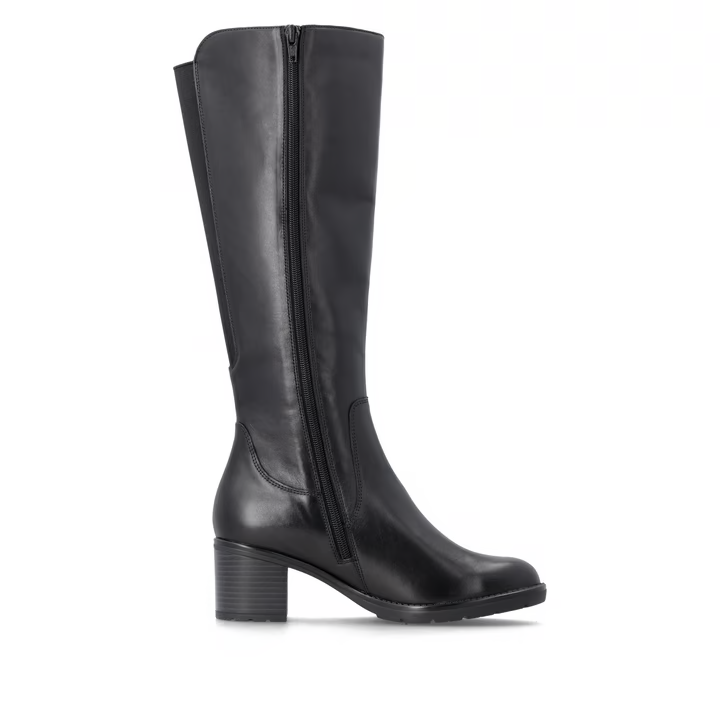 Remonte - D2A78 Black Stretch Knee Boot