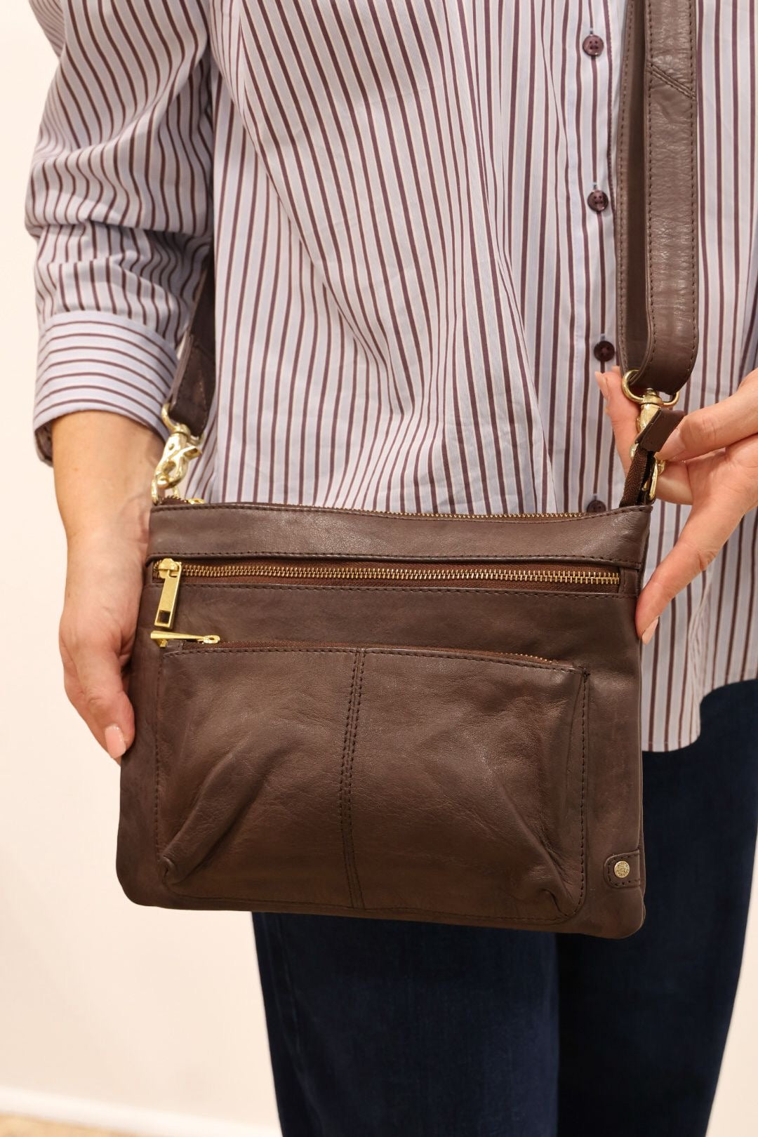 Depeche - 16836 Brown Crossbody Bag