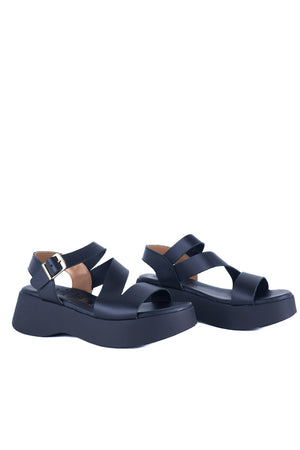 Oh My Sandals - 5969 Black Wedge Sandal