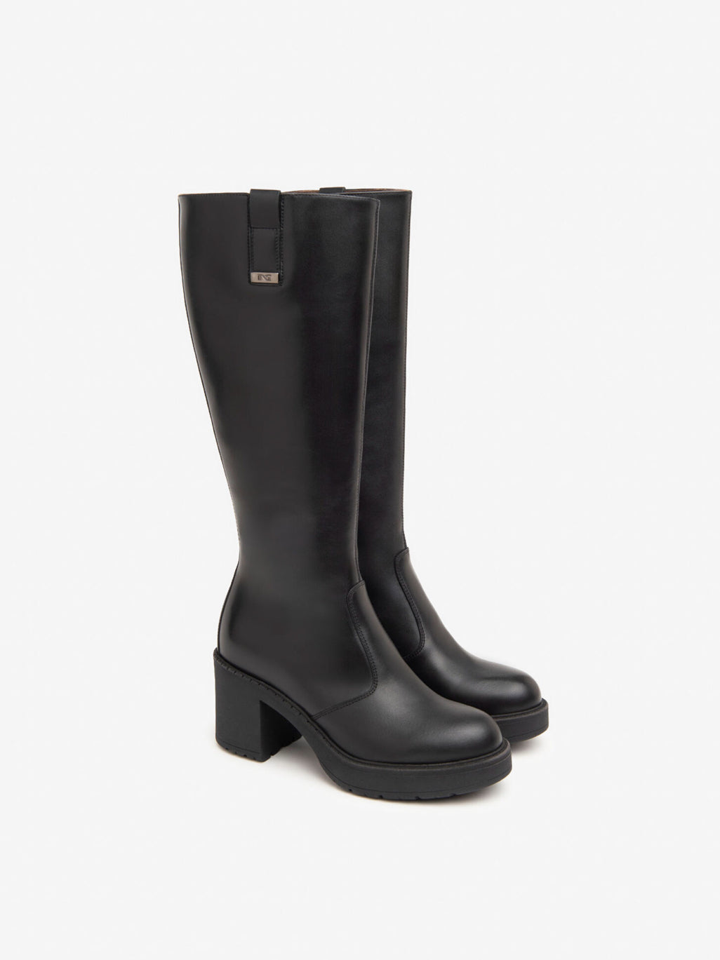 NeroGiardini - I411996D Black Platform Knee High Boot [Generous Fit]