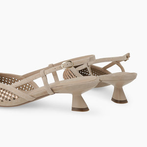Lodi - Casia Blush Kitten Heel Slingback