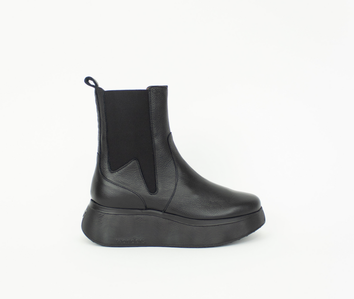 Wonders - A-3632 [Roma] Black Leather Chelsea Boot