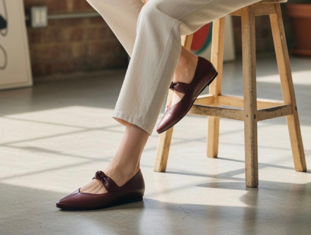 Wonders - A-3840 Burgundy Wedge Mary Jane