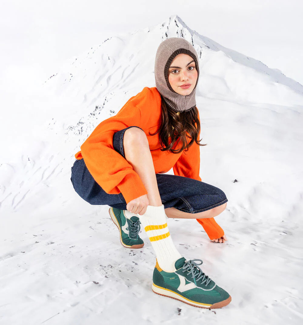 Victoria - 1 158101 Green Retro Trainer