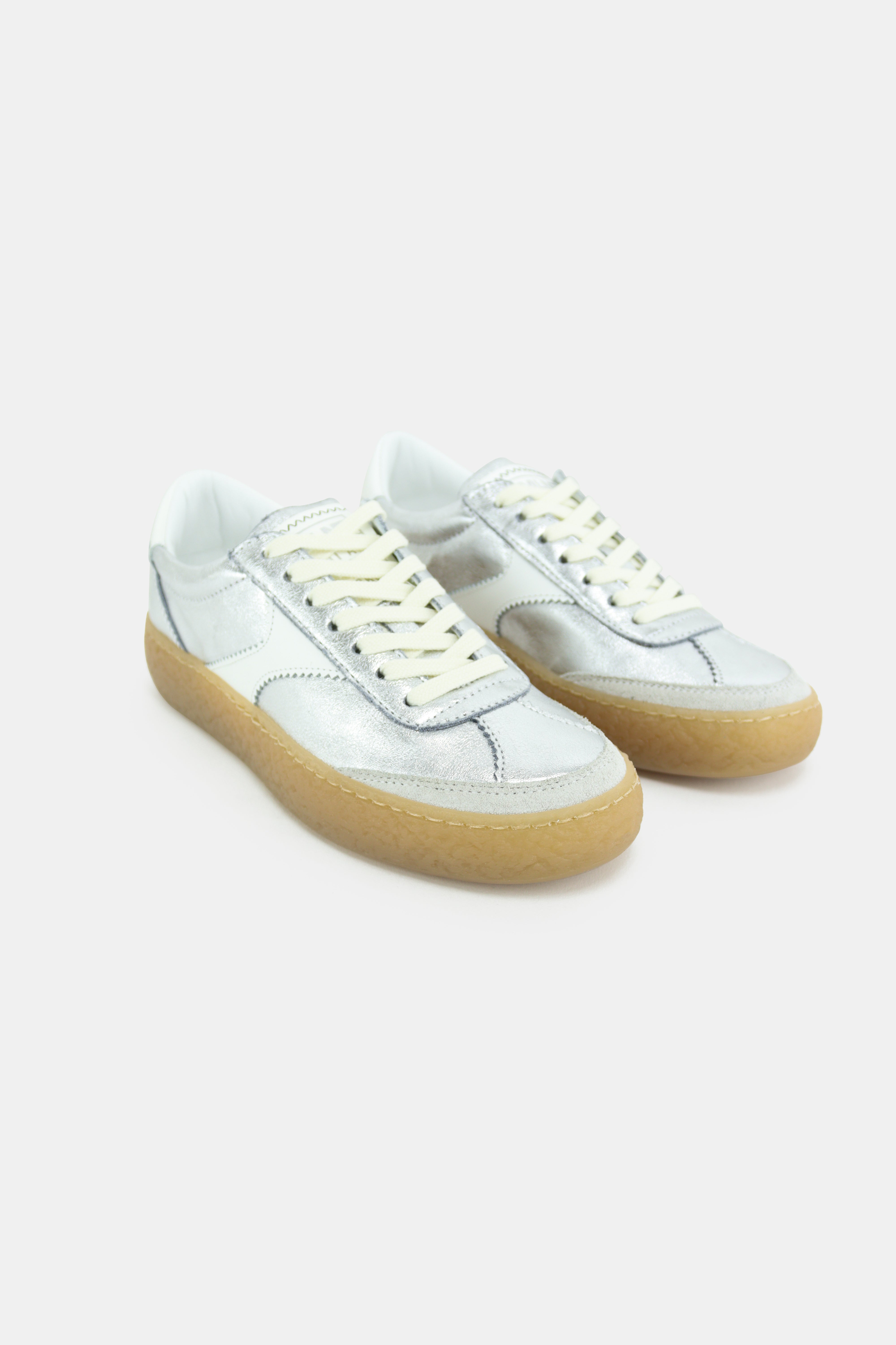 Meline - 5 SN Silver Flatform Trainer