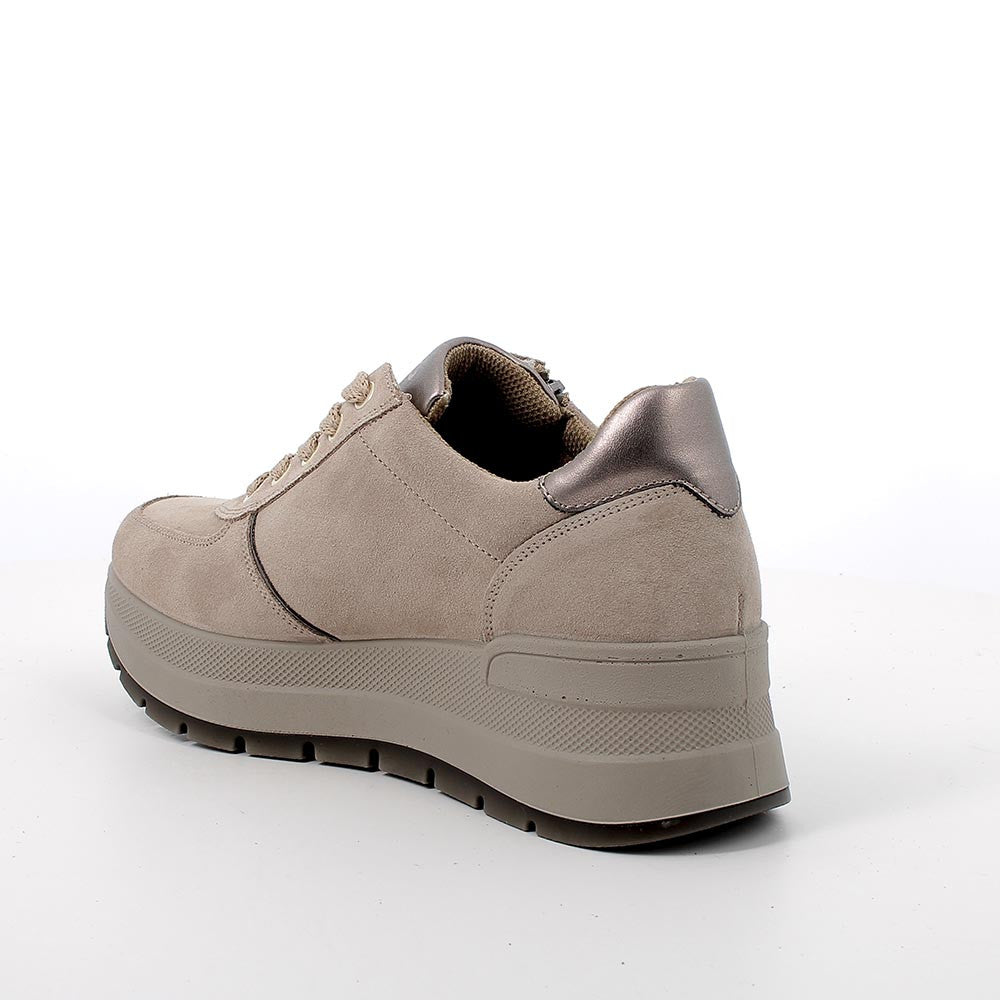 Igi & Co - 6675311 Taupe Platform Trainers with a Zip