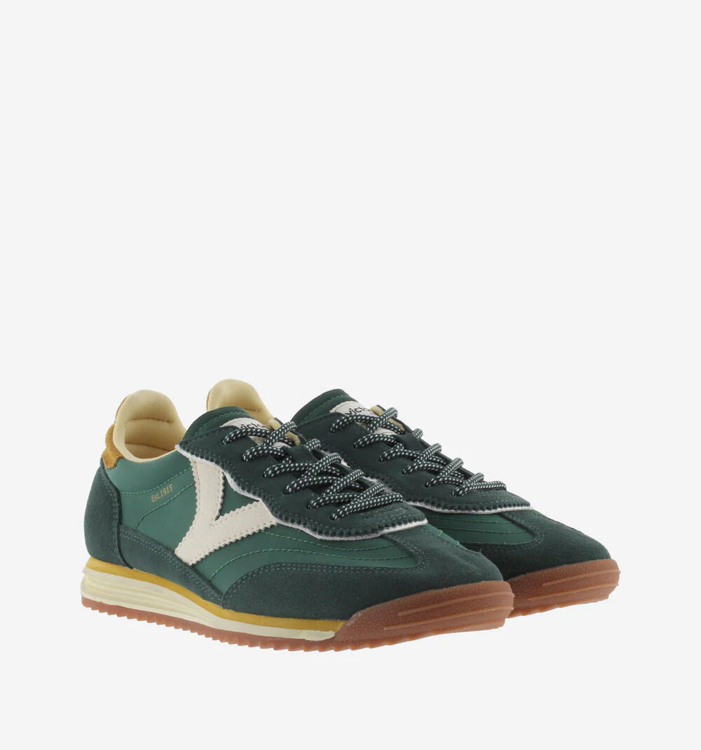 Victoria - 1 158101 Green Retro Trainer