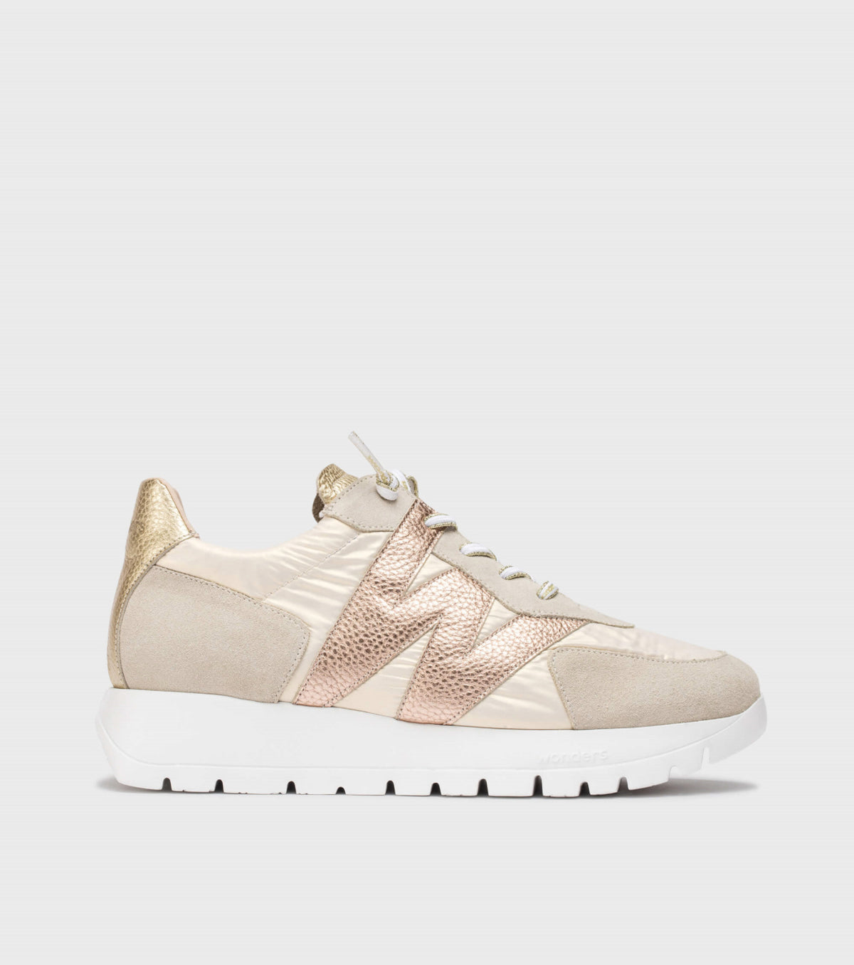 Wonders - A-2464 Gold and Rose Gold Slip On Trainer