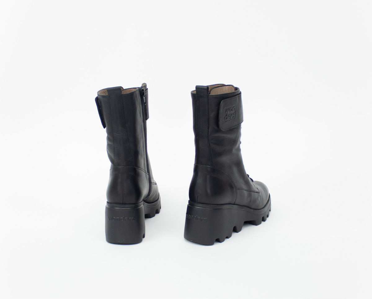 Wonders - G-7021 [Toronto] Black Biker Boot