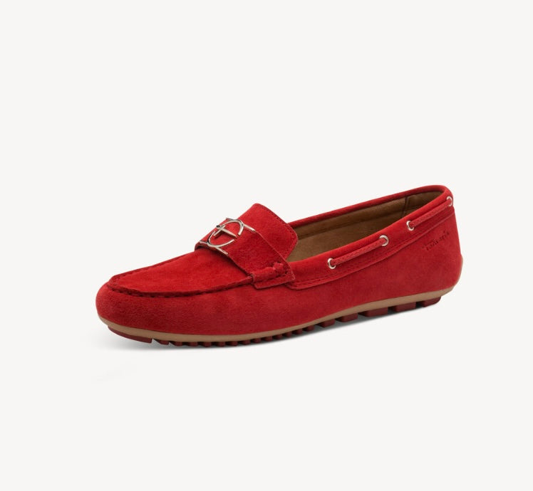 Tamaris - 24630 Red Suede Loafer