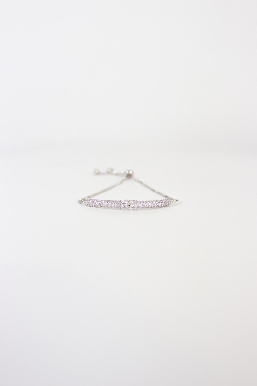 Karen Sampson - J12078 Silver Diamond Bar Bracelet