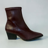 Miss Elastic - 78151 Burgundy Ankle Sock Boot