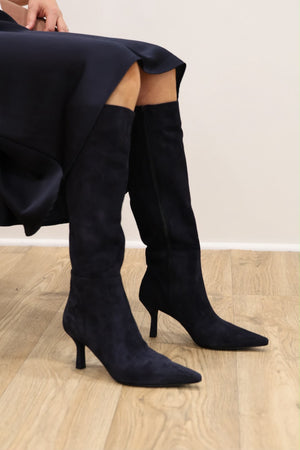 Rachels - Penny8 Navy Suede Knee High