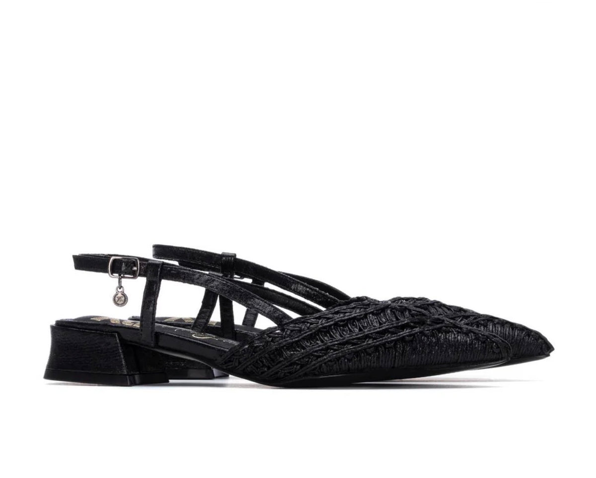 Xti - 145029 Black Weave Slingback