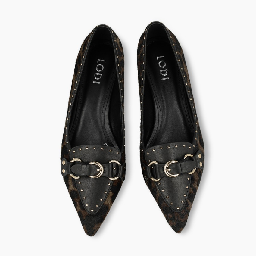 Lodi - A-Casion Brown/Black Kitten Heel Court