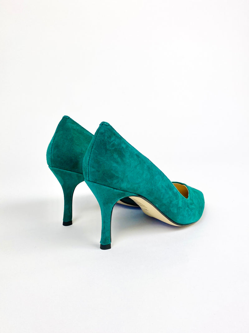 Rachel’s - Green Suede Court Shoe