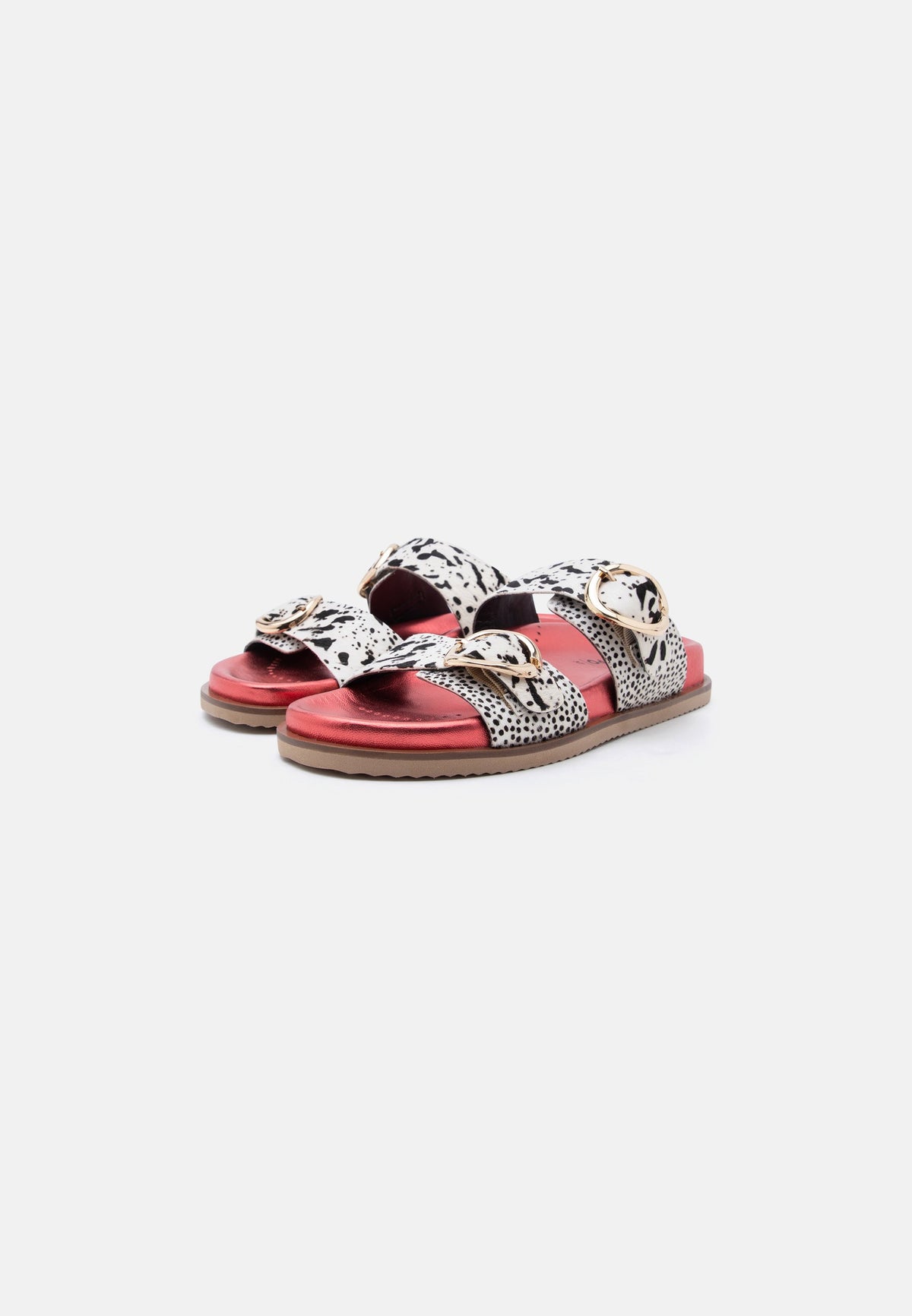 Gioseppo - Carney Red Animal Print Slider