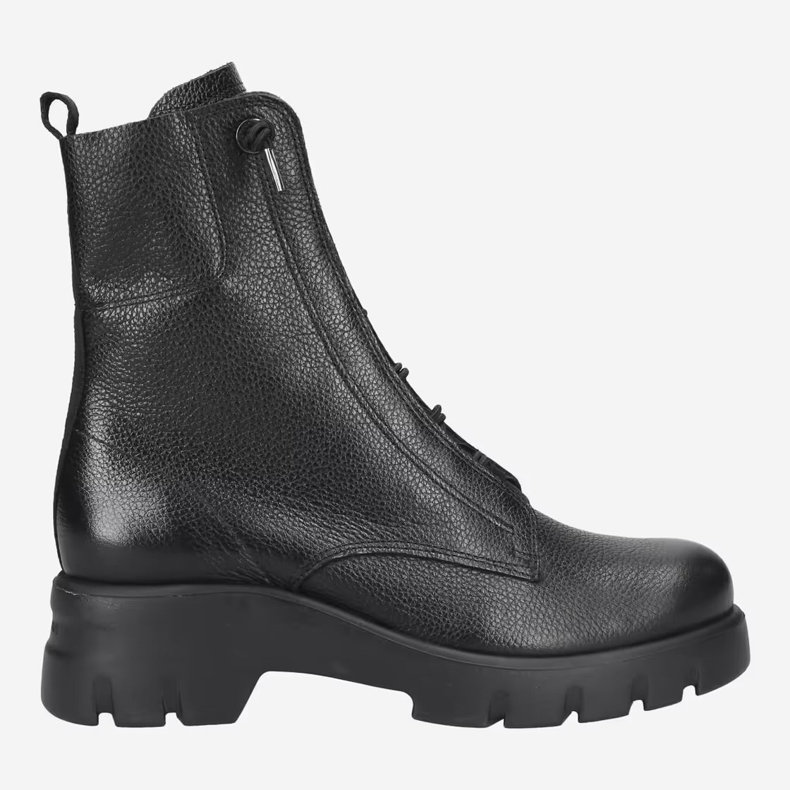 Paul Green - 8216 Black Military Boot [Generous Fit]