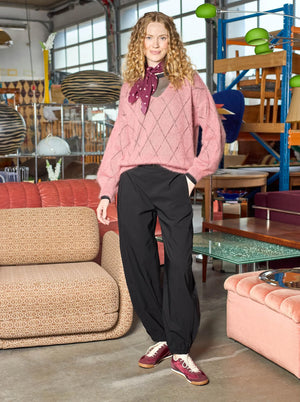 Black Colour - Warm Rose Jumper