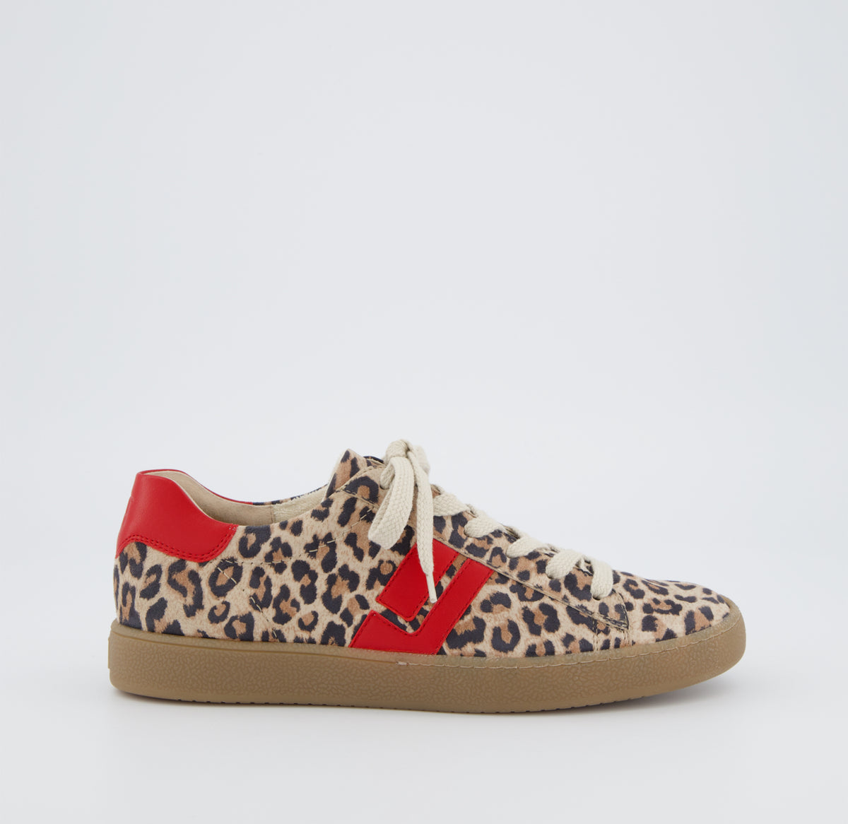 Paul Green - 5464 Leopard and Red Retro Trainer