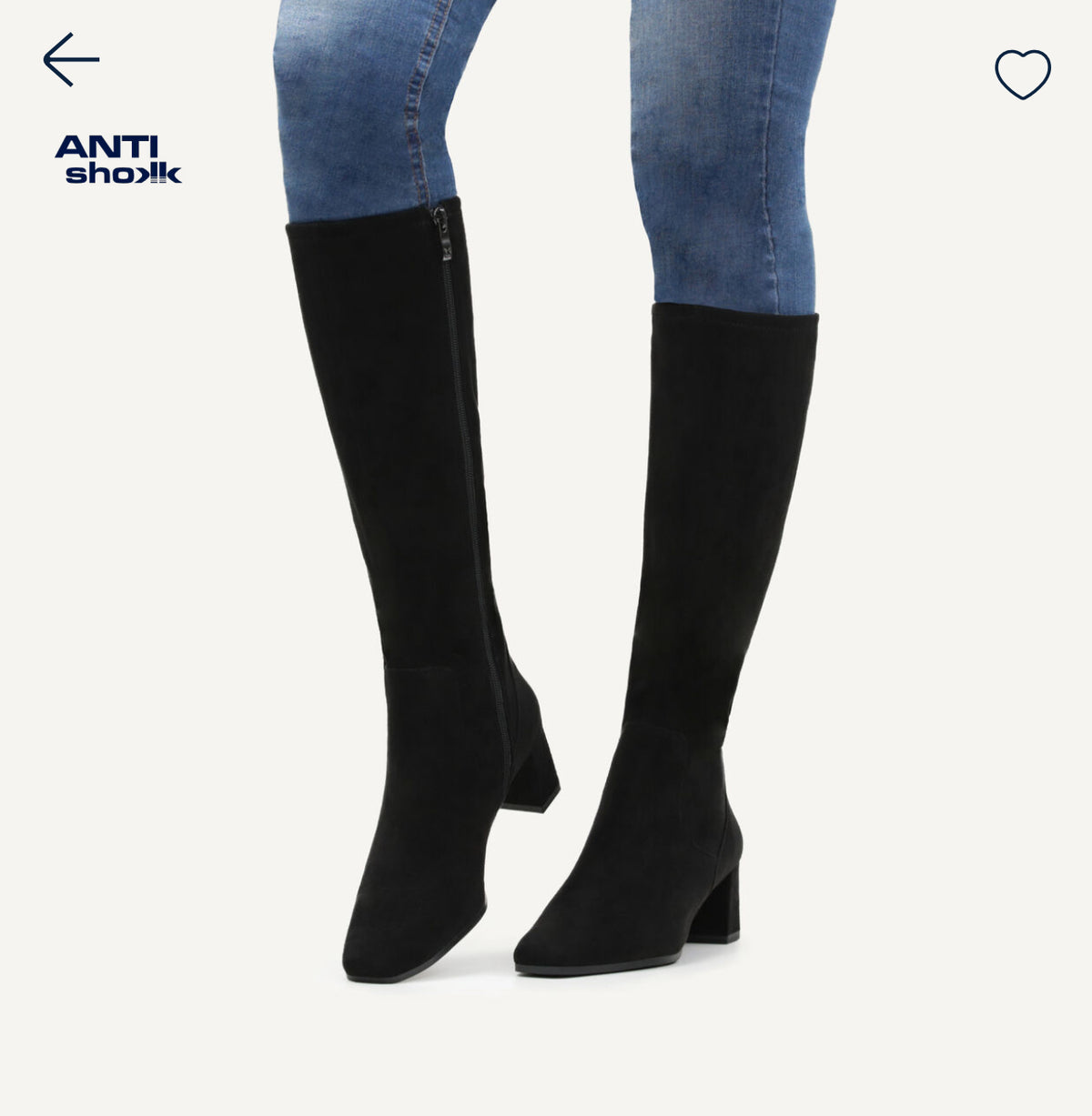 Caprice - 25547 Black Suede Knee High Boot